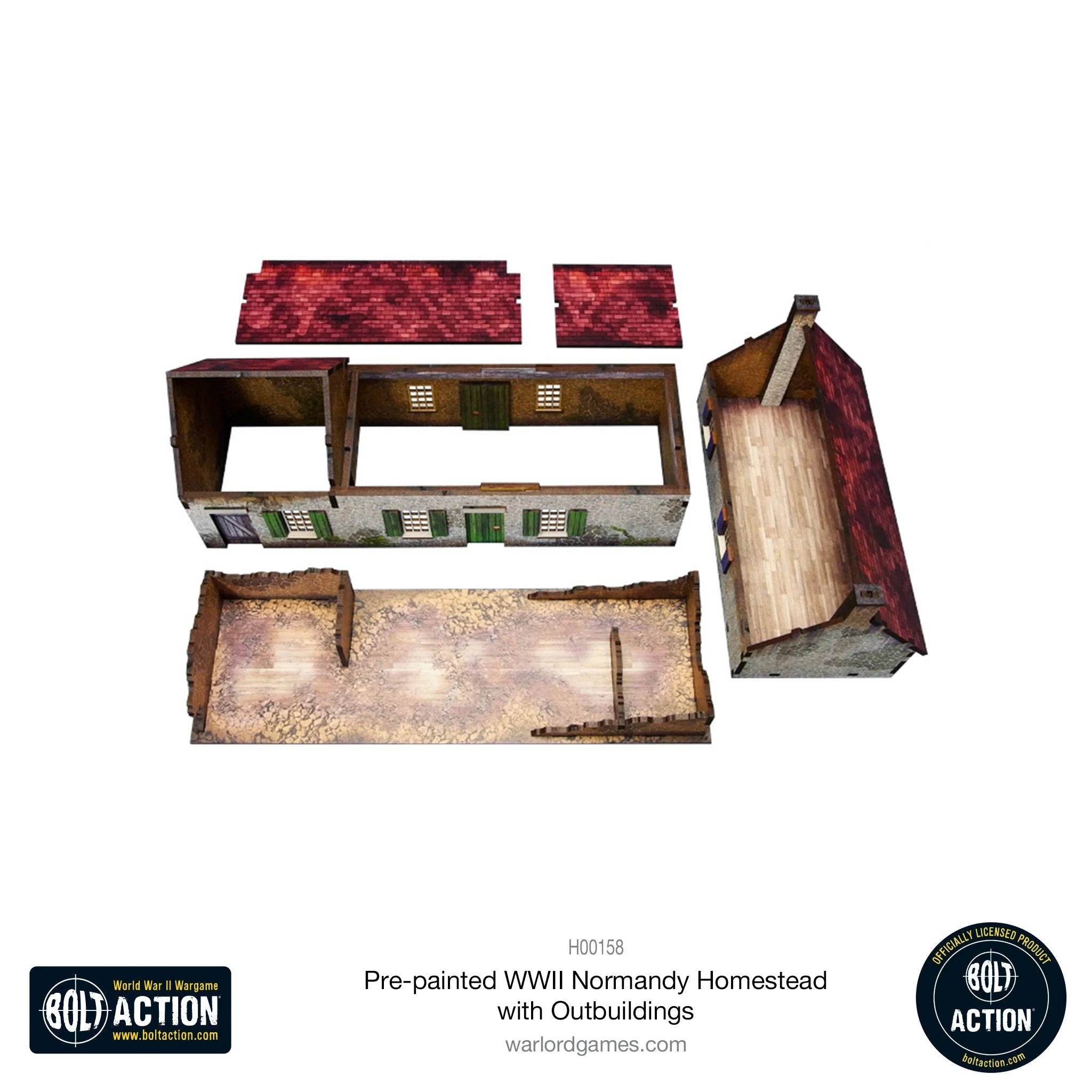 Bolt Action - Pre-painted WWII Normandy Homestead with Outbuildings