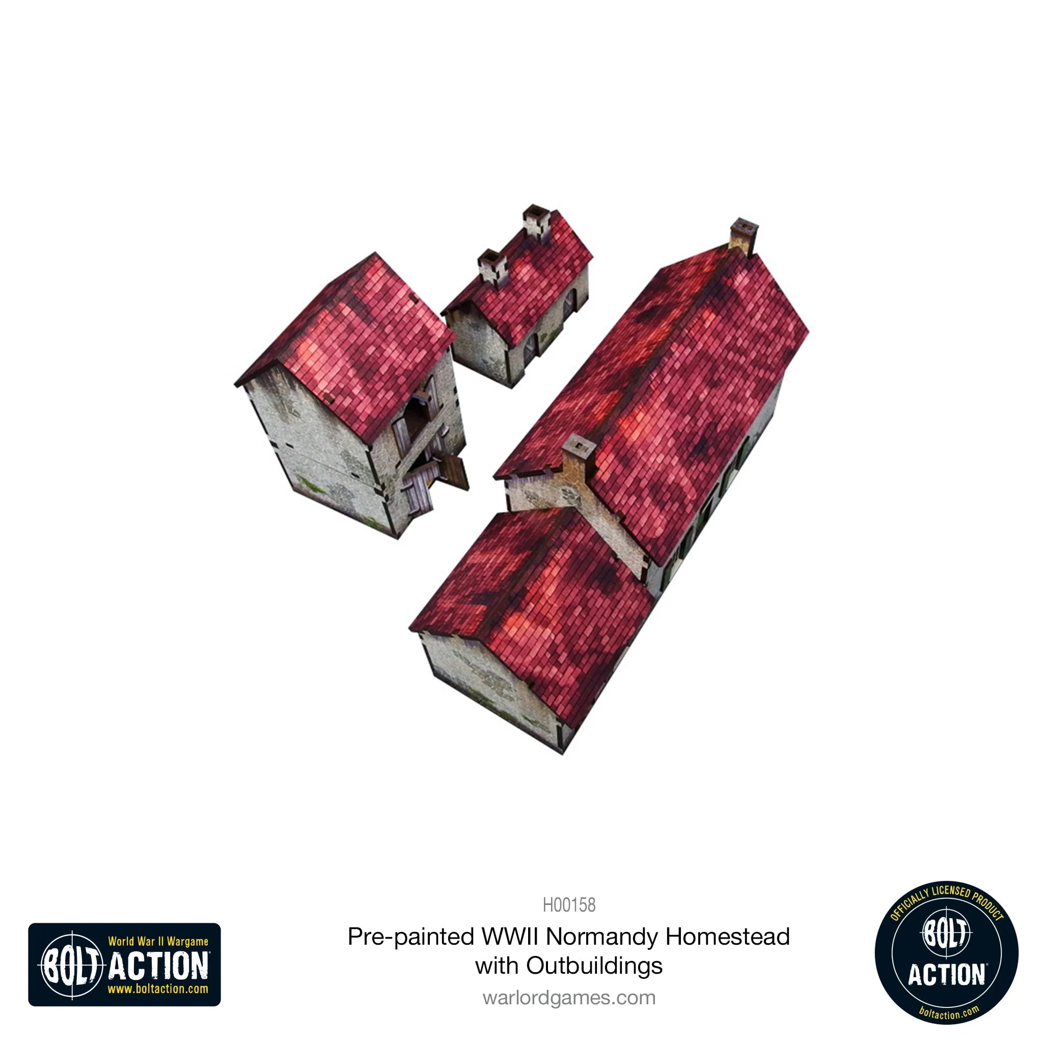 Bolt Action - Pre-painted WWII Normandy Homestead with Outbuildings