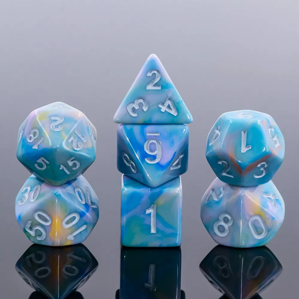 Clear Sky - 7ct Dice Set