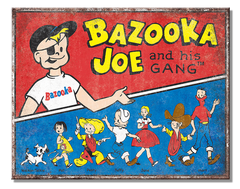 Metal Sign: Bazooka Joe and his Gang