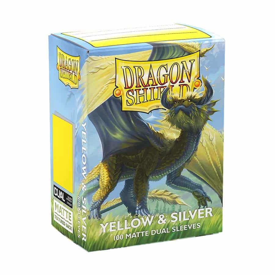 Dragon Shield: Standard Sleeves - Matte Dual - Yellow & Silver (100)