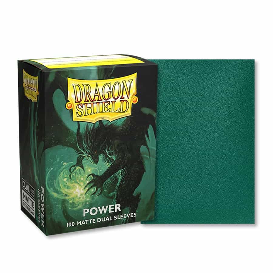Dragon Shield: Standard Sleeves - Dual Matte - Metallic Green - Power (100)
