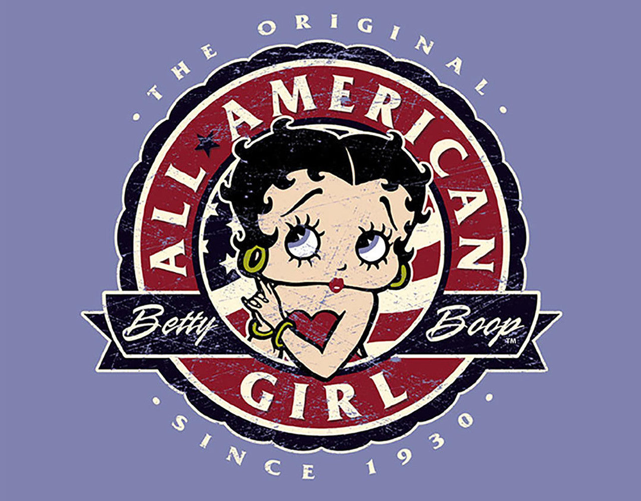 Metal Sign: Betty Boop - All American Girl
