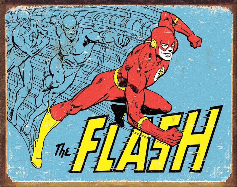 Metal Sign: The Flash - Retro