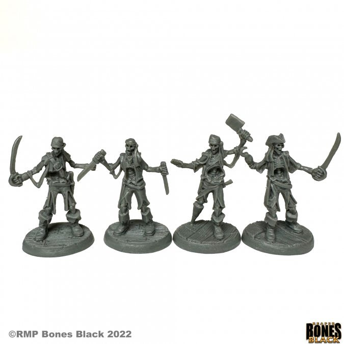 Reaper Miniatures - Bones Black - Skeletal Pirates: Boarding Party (4)