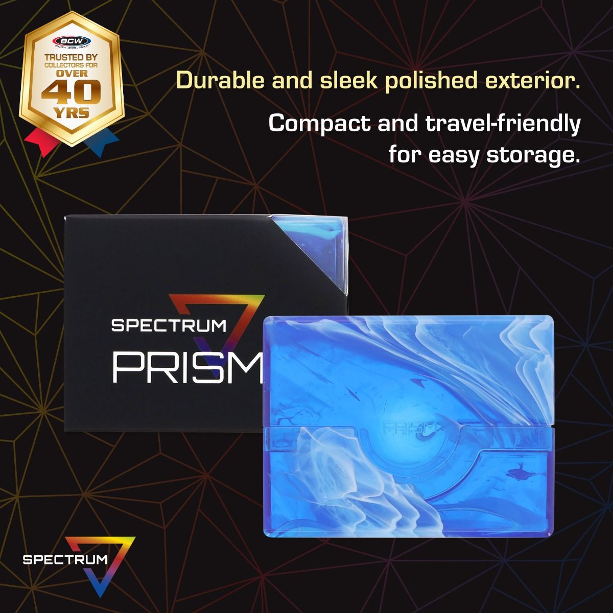 BCW Supplies - Prism Deck Case - 50 CT - Apatite Blue