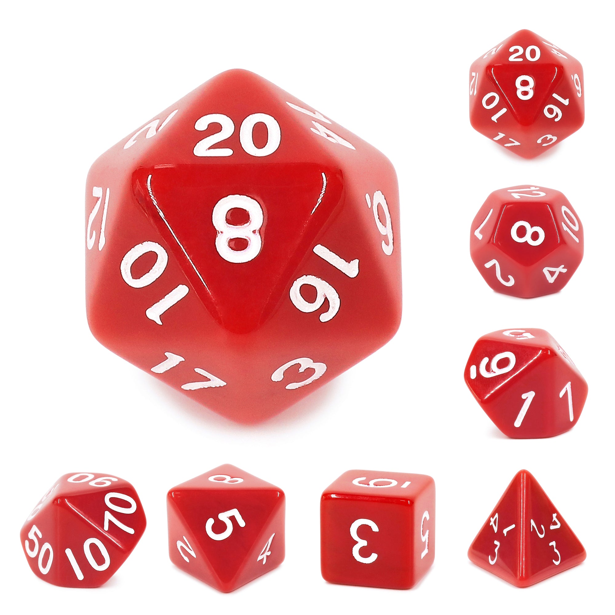 Red Opaque - 7ct Dice Set
