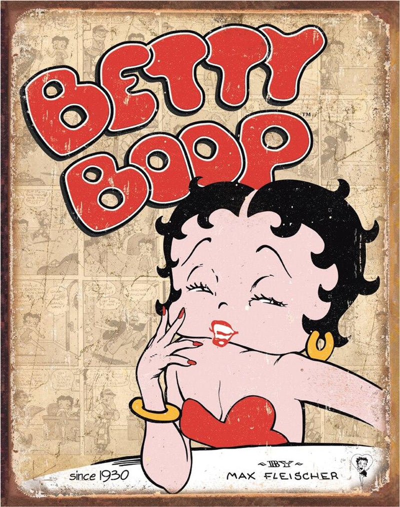 Metal Sign: Betty Boop Retro Panels
