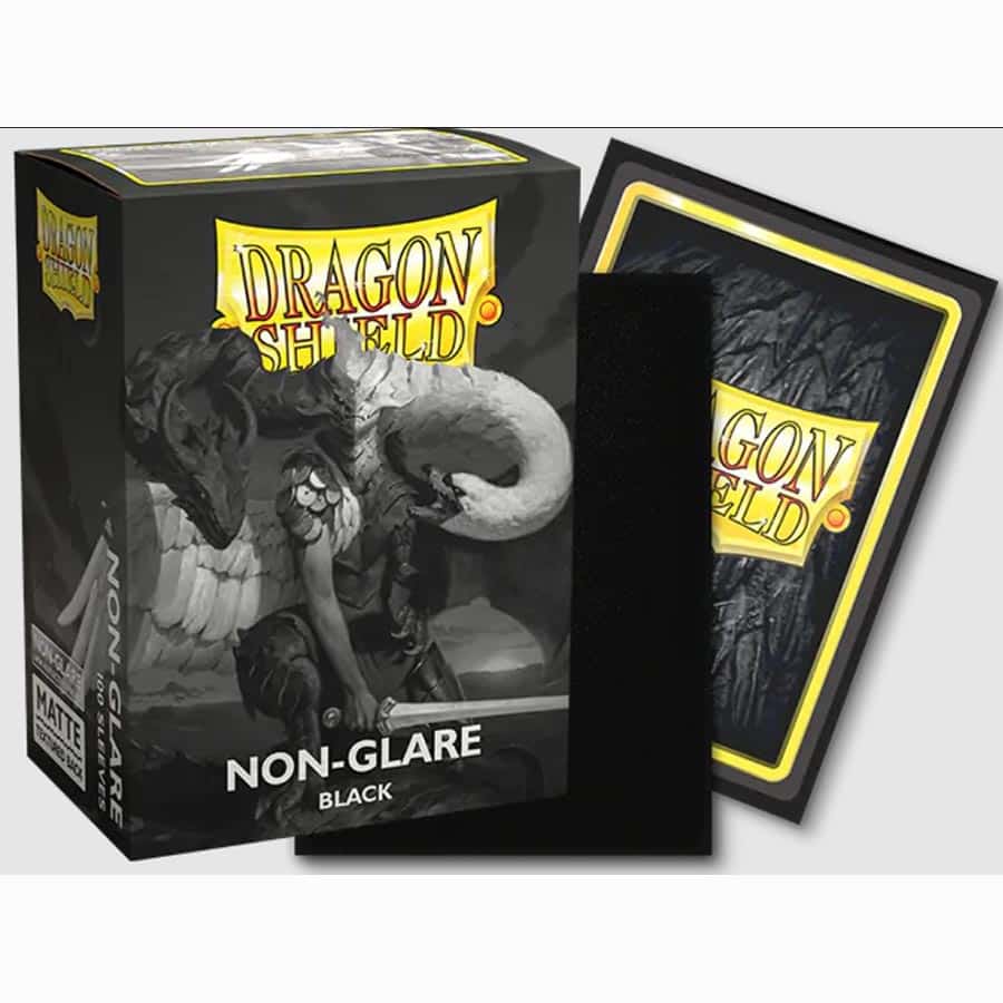 Dragon Shield: Standard Sleeves - Matte Non-glare Black v2 (100)