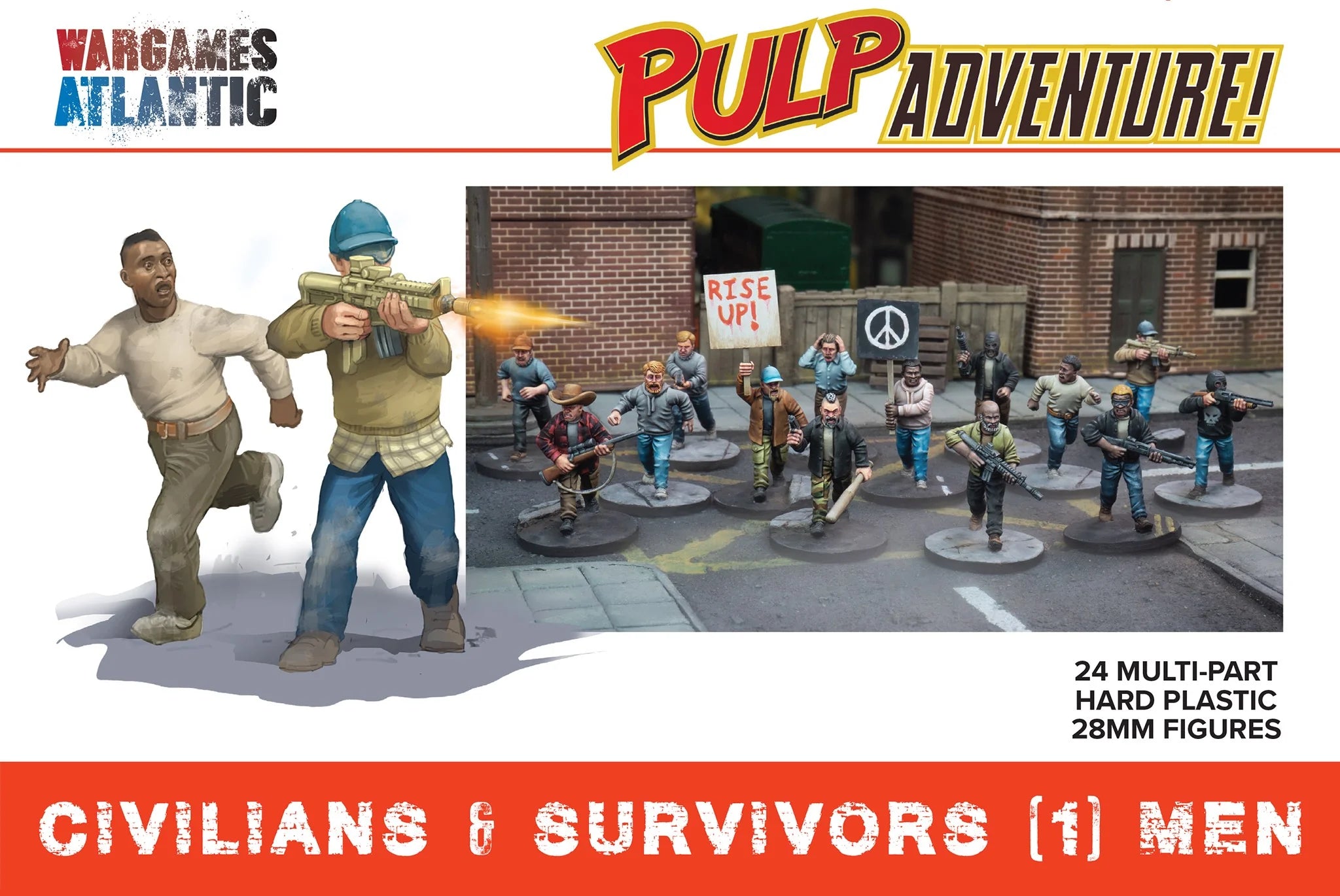 Wargames Atlantic - Pulp Adventure! - Civilians & Survivors (1): Men