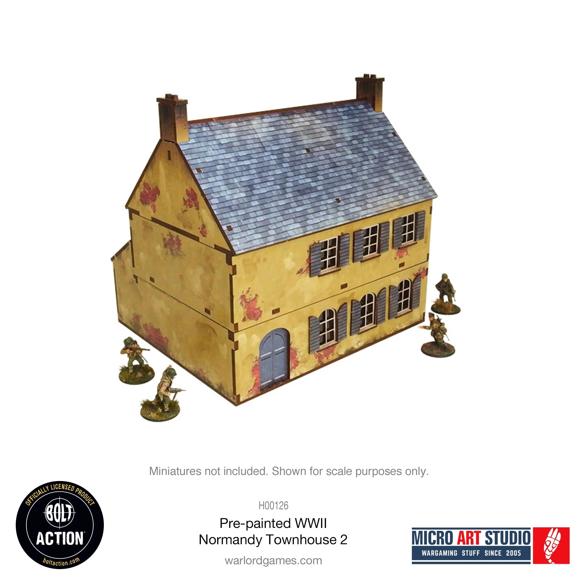 Bolt Action - Pre-painted WW2 Normandy Townhouse 2