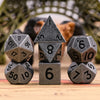 Silver - 7ct Metal Mini Dice Set