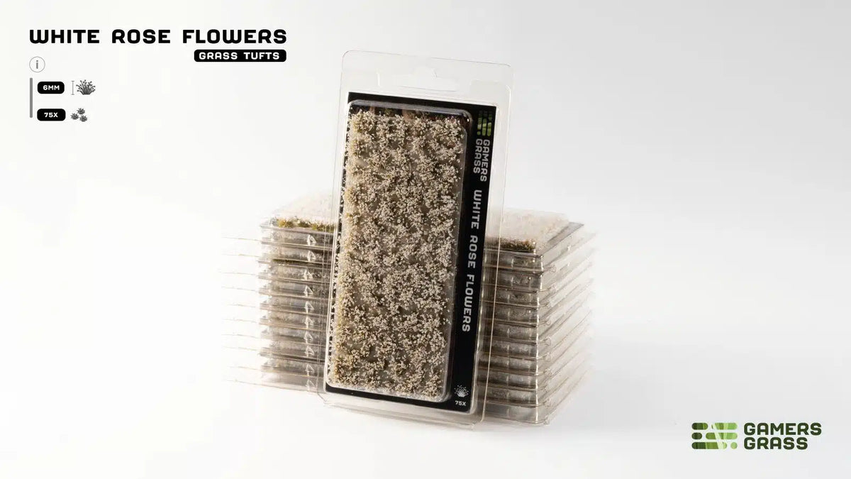 Gamers Grass -  Special Tufts - White Rose Flowers