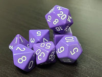 7 Dice Set Purple/White