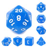 Blue Opaque Dice Set