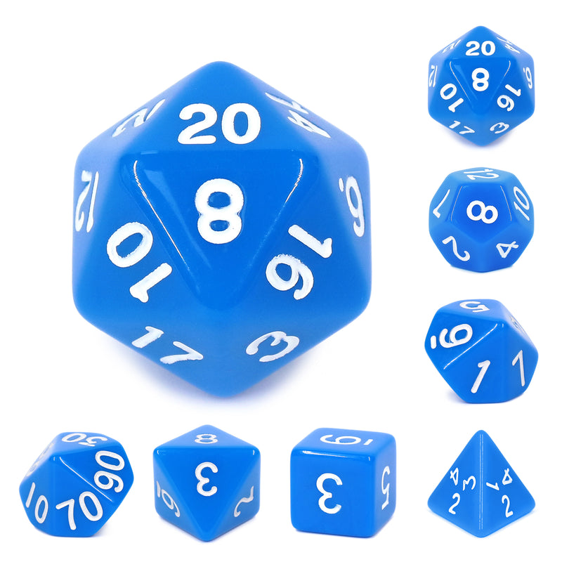 Blue Opaque Dice Set