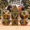 Gold - 7ct Metal Mini Dice Set
