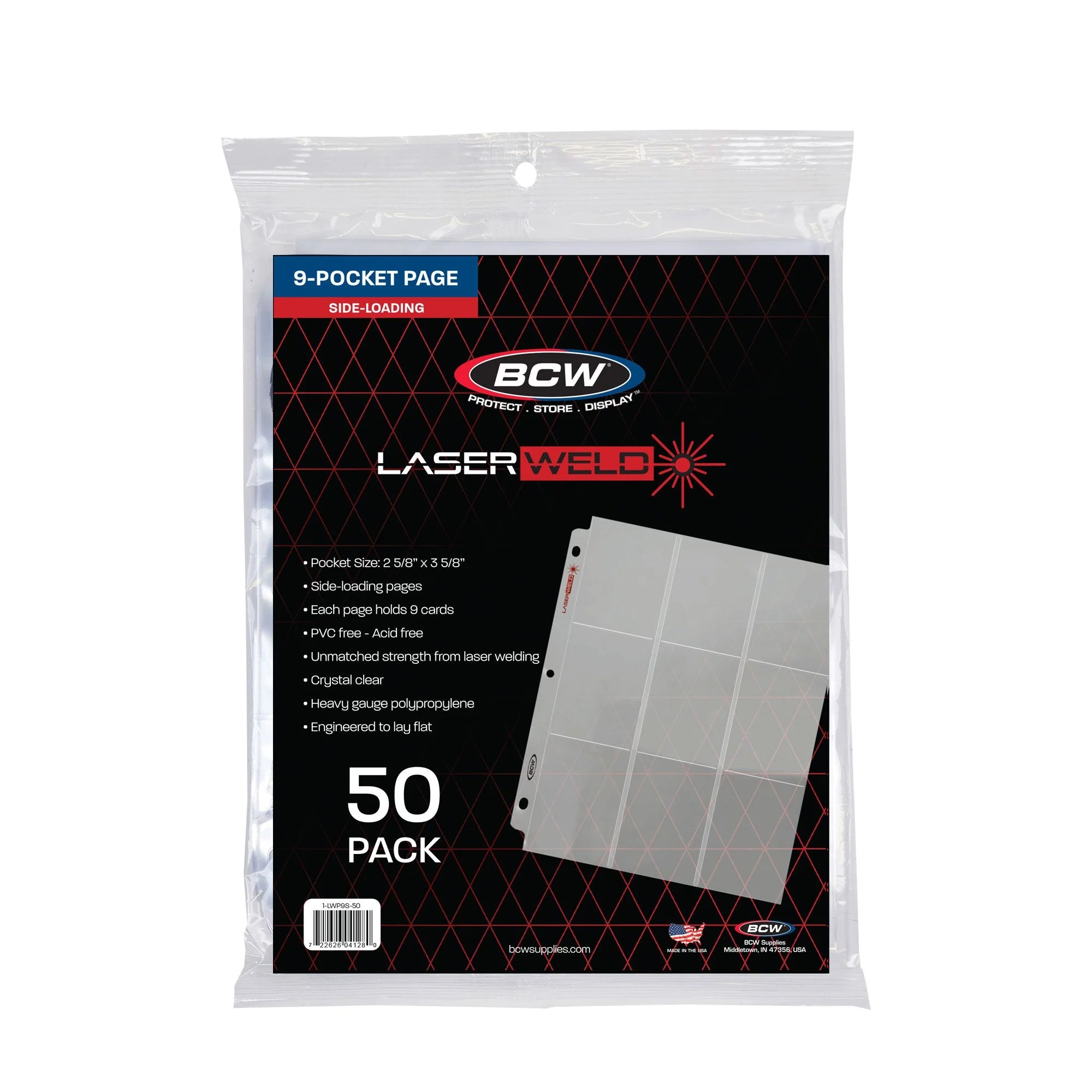 BCW - LaserWeld 9 Pocket Page Side Load (50 ct)