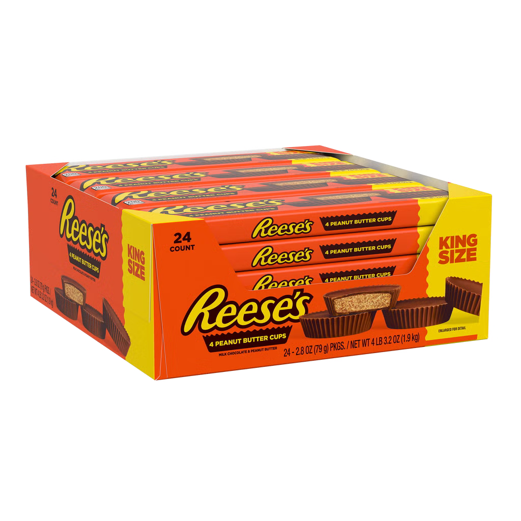 Reese's Peanut Butter Cups, Milk Chocolate, King Size, 2.8 oz