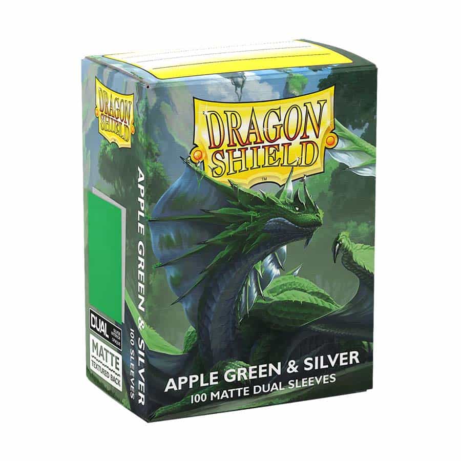 Dragon Shield - Standard Sleeves - Apple Green & Silver (100)