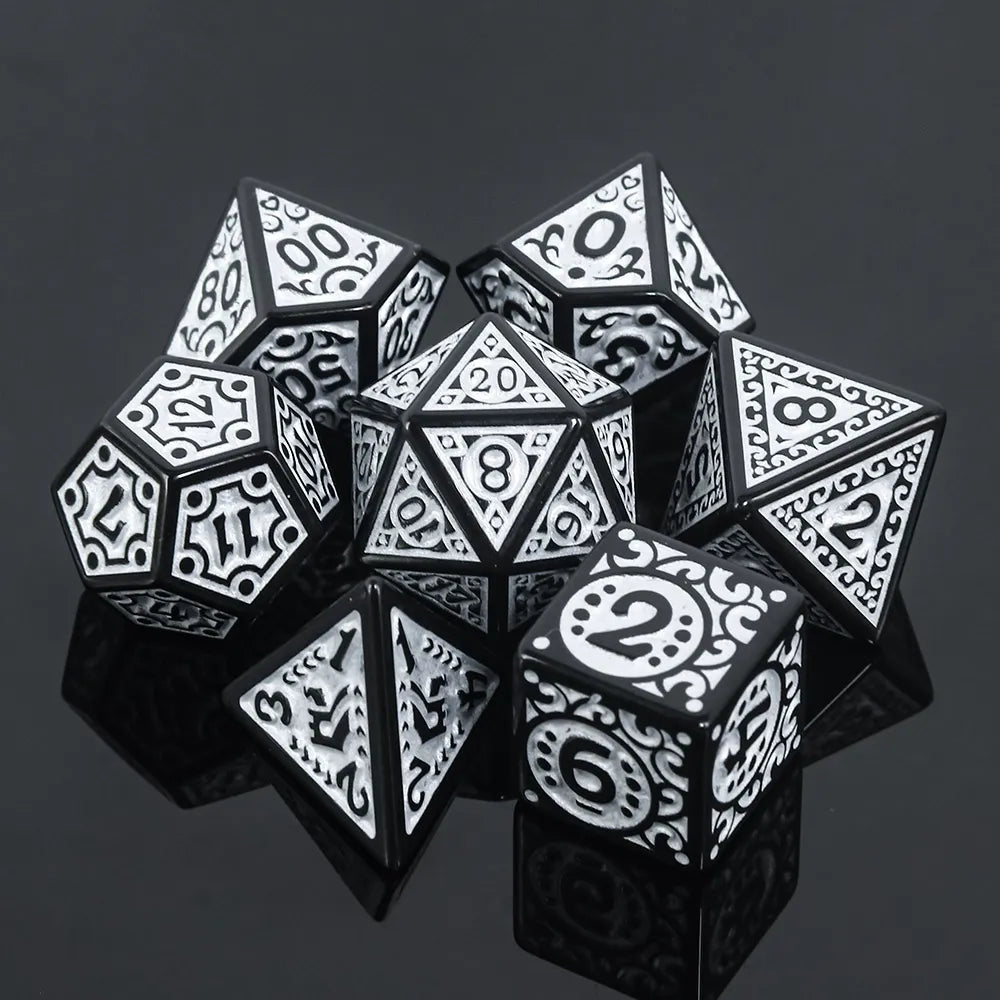Magic Flame - Silver - 7ct Dice Set
