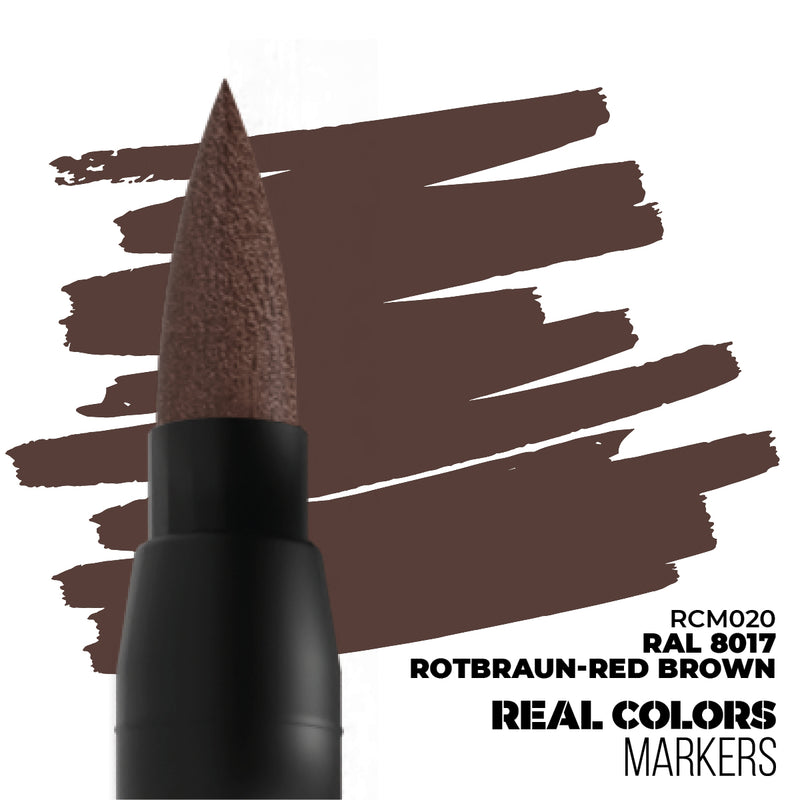 AK Interactive - Real Colors Markers - RAL 8017 Rotbraun-Red Brown