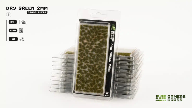 Gamers Grass -  Grass Tufts - Dry Green (2mm)