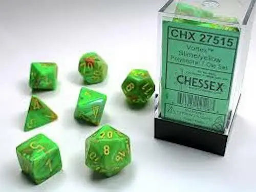 7 Dice Set -  Vortex Slime Yellow