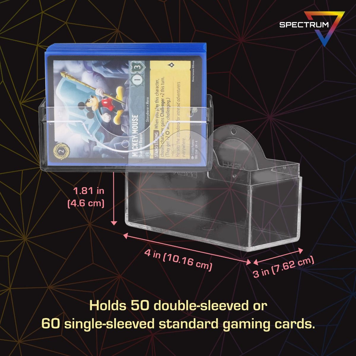 BCW Supplies - Prism Deck Case - 50 CT - Crystal Clear