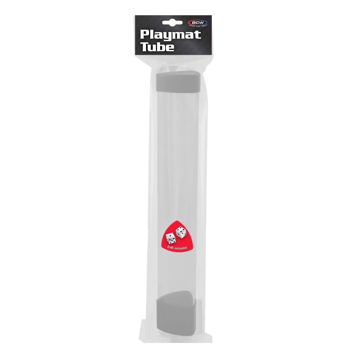 BCW - Playmat Tube with Dice Cap - White