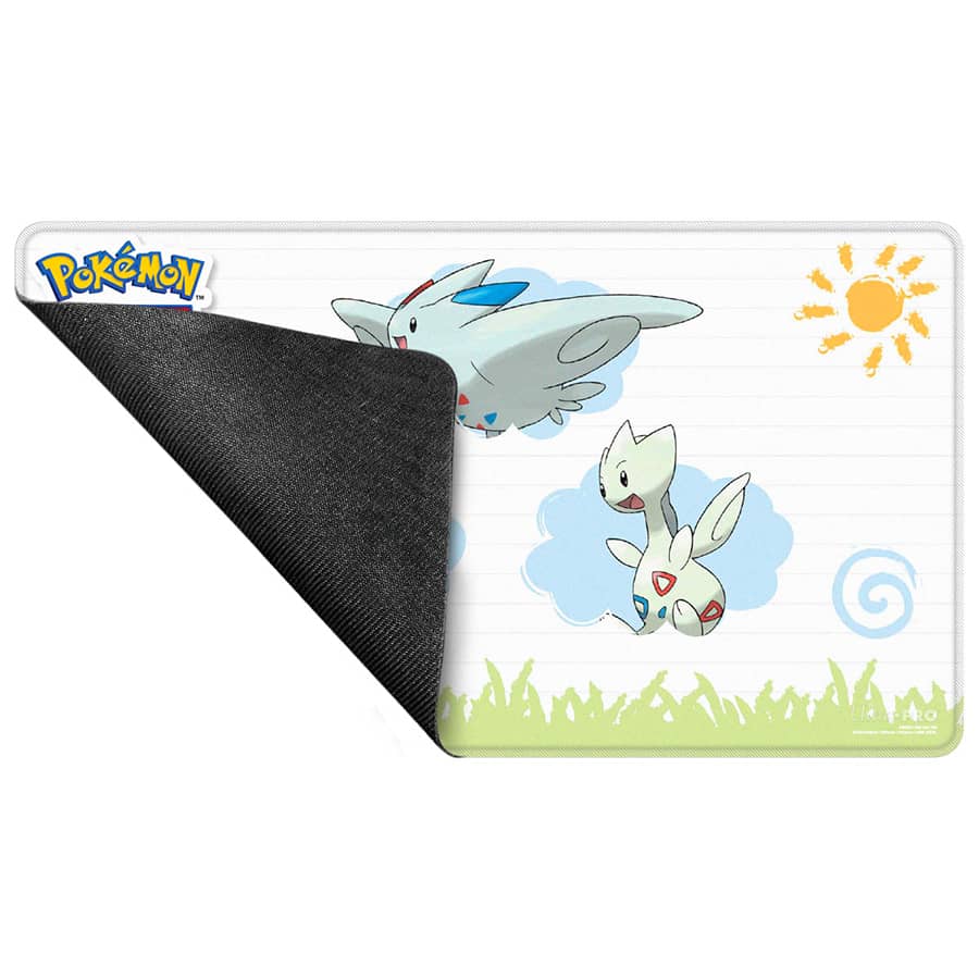 Pokémon-themed mouse pad with cartoon characters on a white background