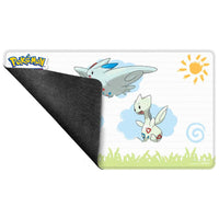 Pokémon-themed mouse pad with cartoon characters on a white background