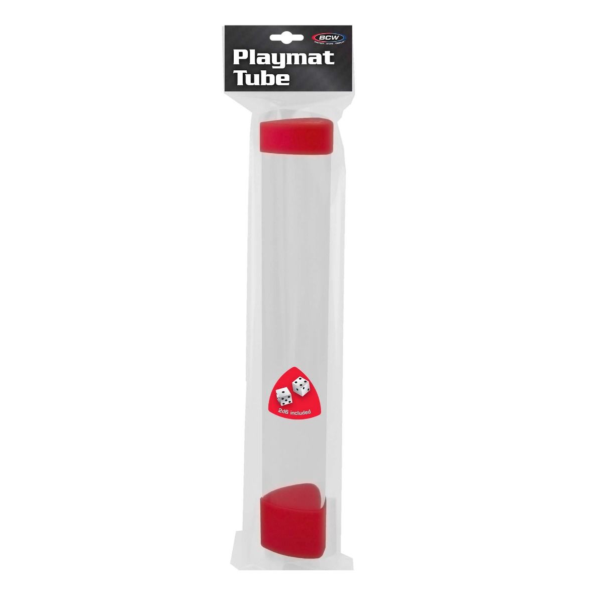 BCW - Playmat Tube with Dice Cap - Red