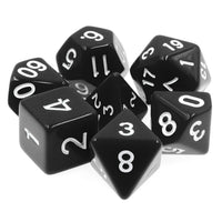 Black Opaque Dice Set