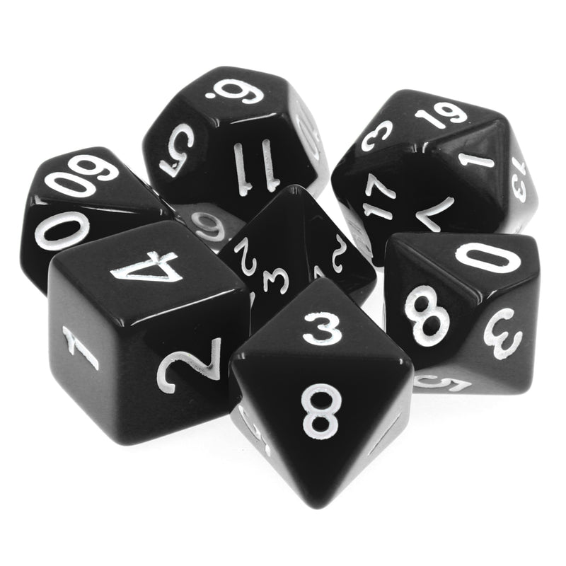 Black Opaque - 7ct Dice Set