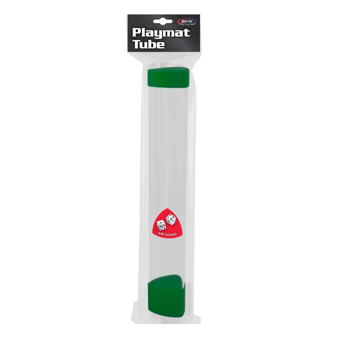 BCW - Playmat Tube with Dice Cap - Green