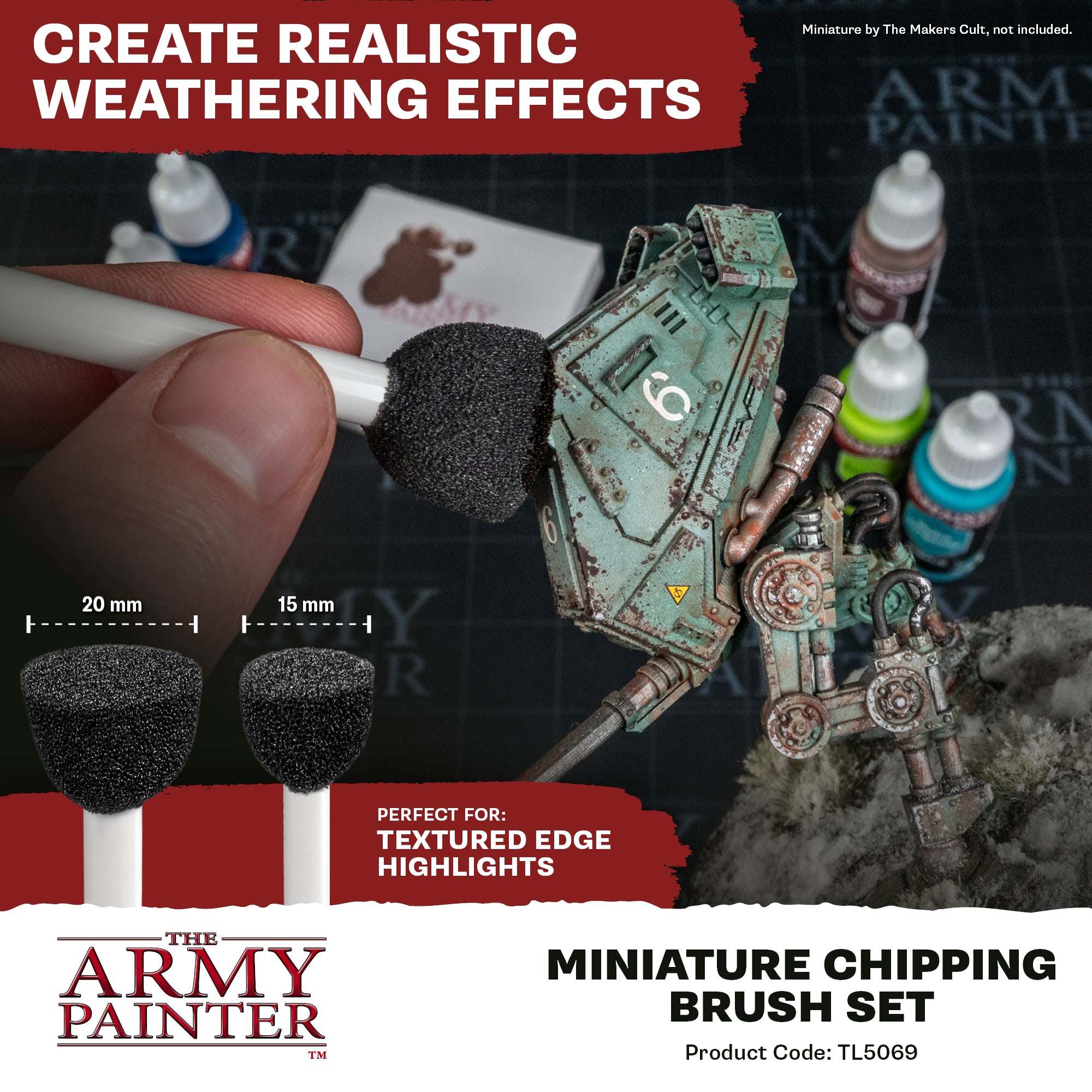 The Army Painter - Miniature Chipping Brush Set