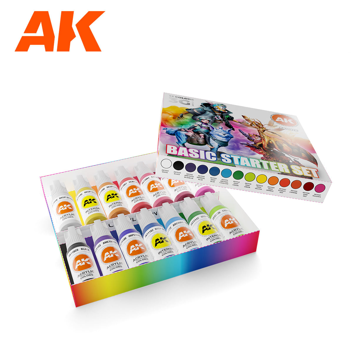 AK Interactive - 14 Selected Colors Basic Starter Set