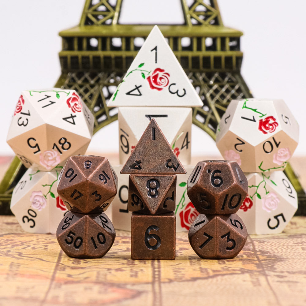 Copper - 7ct Metal Mini Dice Set