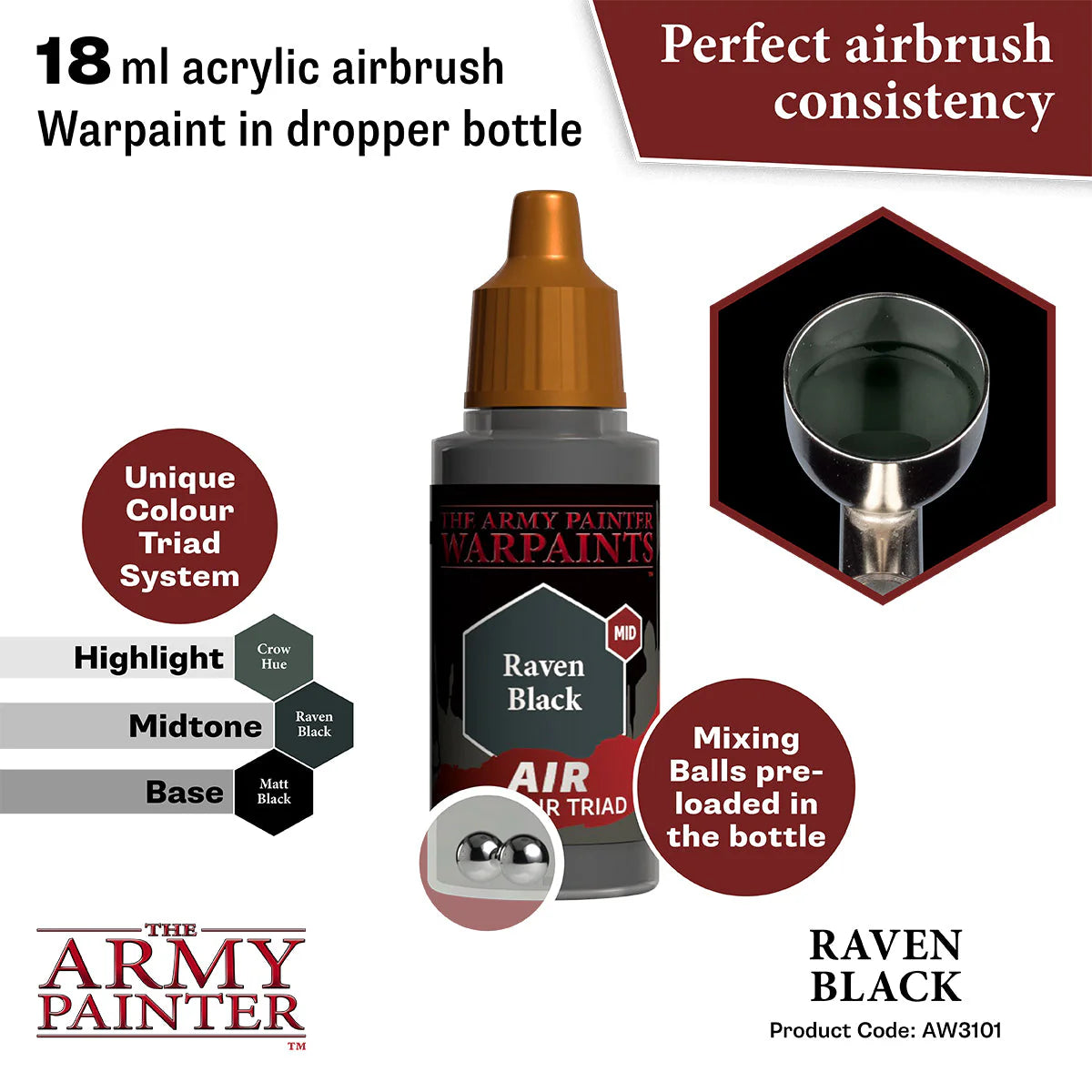 The Army Painter - Warpaints Air - Raven Black