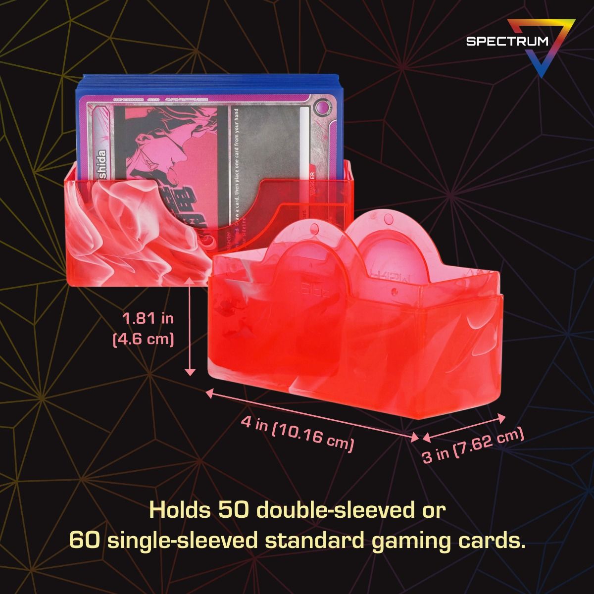 BCW Supplies - Prism Deck Case - 50 CT - Carnelian Red