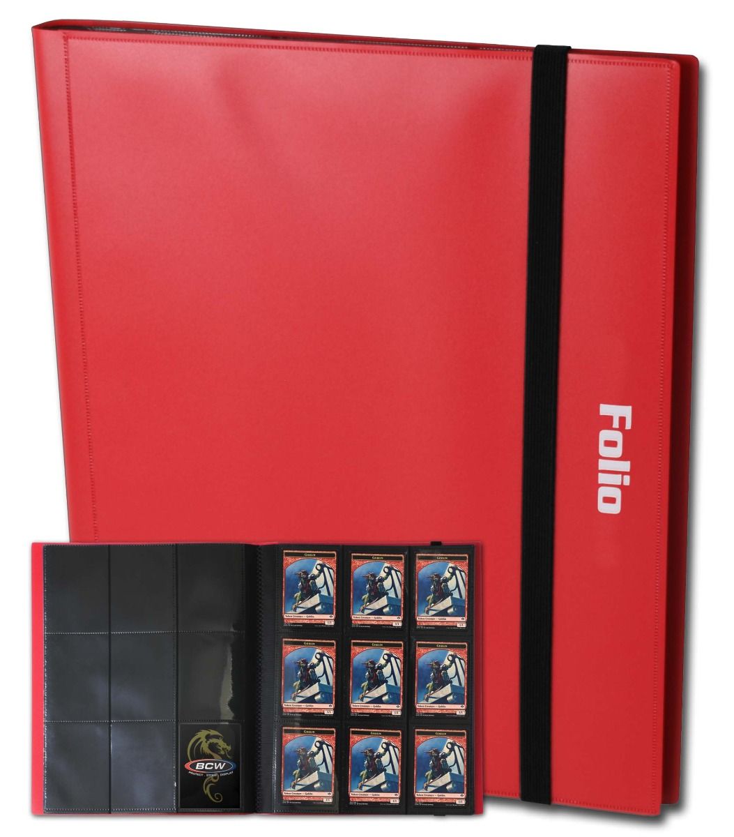 BCW Supplies - Folio 9-Pocket Album - Red
