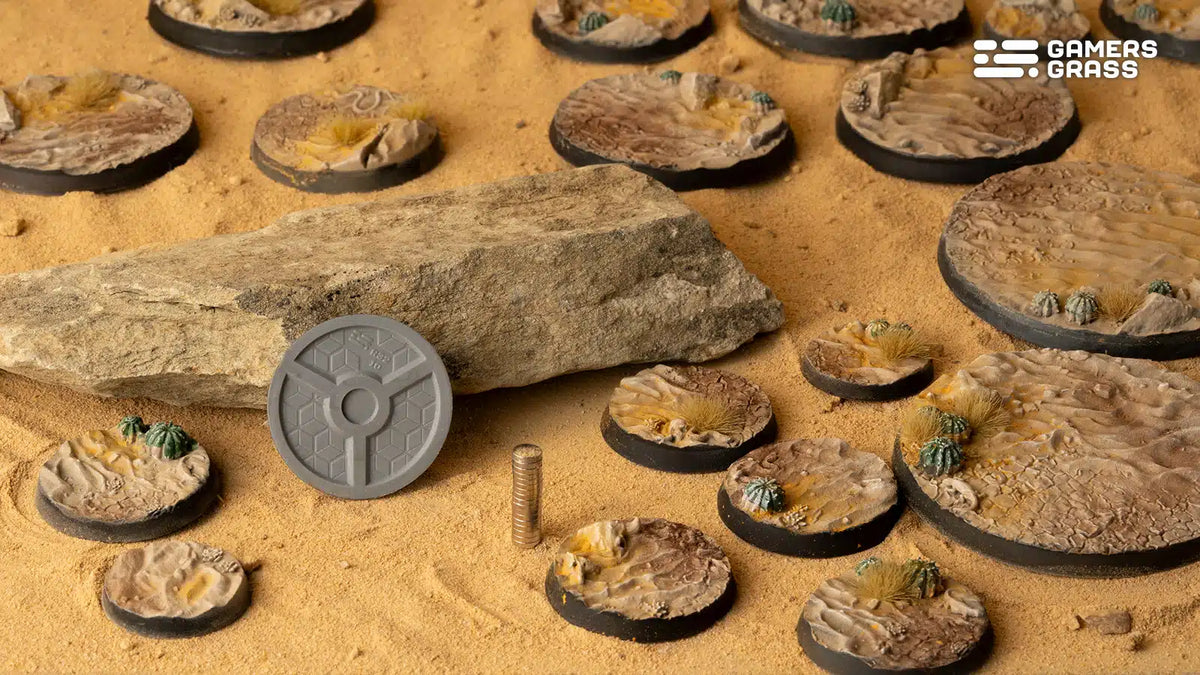Gamers Grass - Battle Ready Bases - Deserts of Maahl - Round 32mm (8)