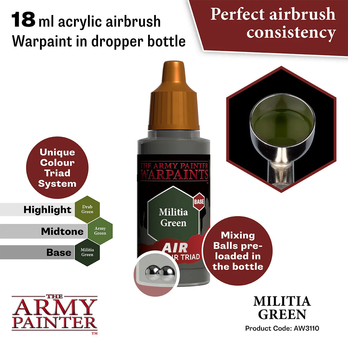 The Army Painter - Warpaints Air - Militia Green