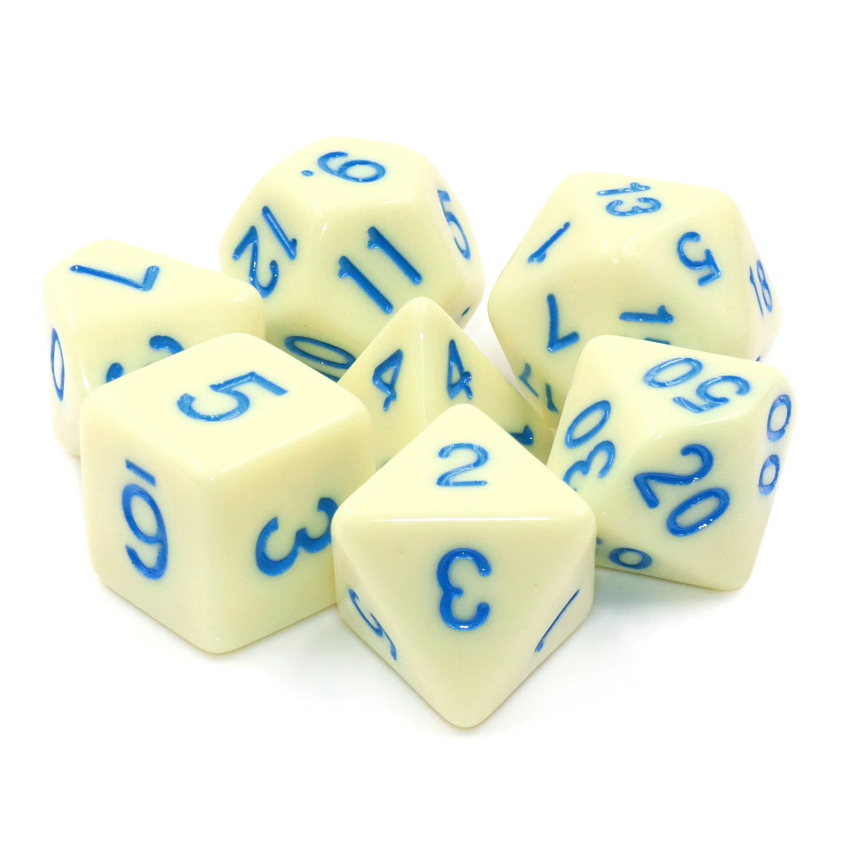 Eggshell Robin Opaque Dice Set