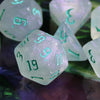 The Chaos - Teal Font - 7ct Dice Set