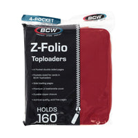 BCW - Z-Folio 4-Pocket LX Album - Toploaders - Red