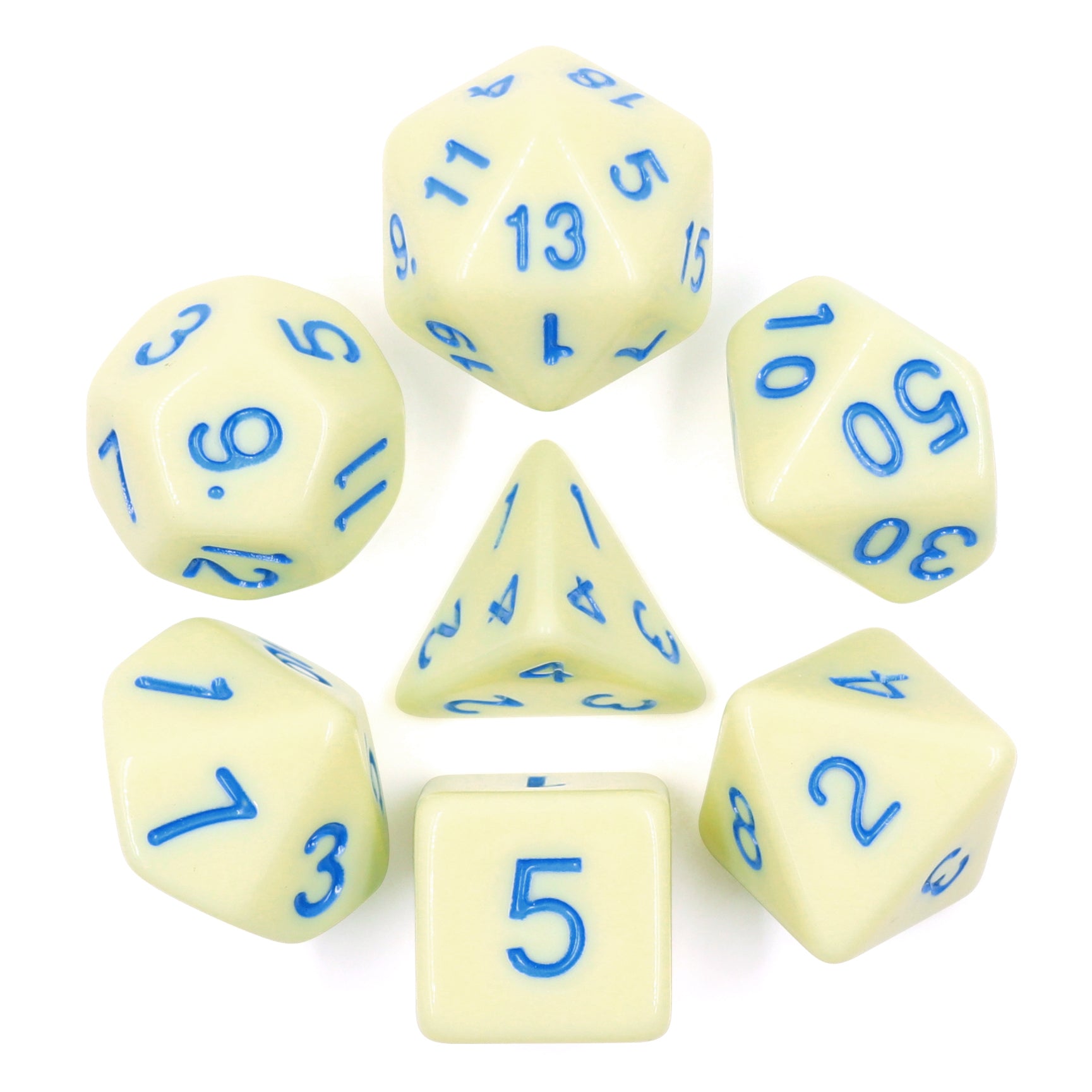 Eggshell Robin Opaque - 7ct Dice Set