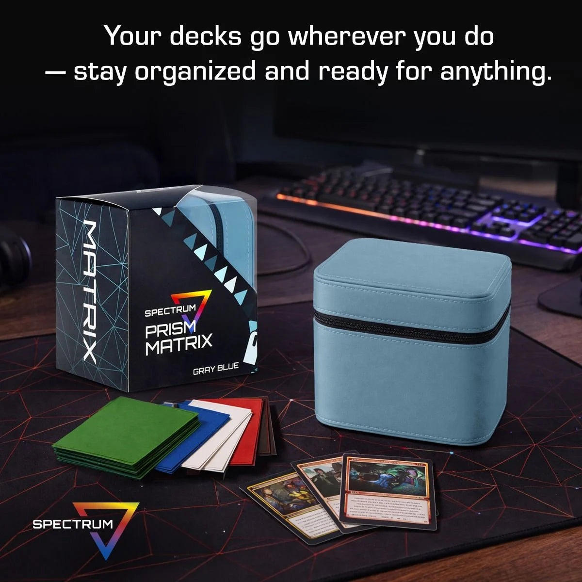 BCW - Prism Deck Case - Matrix - Gray Blue