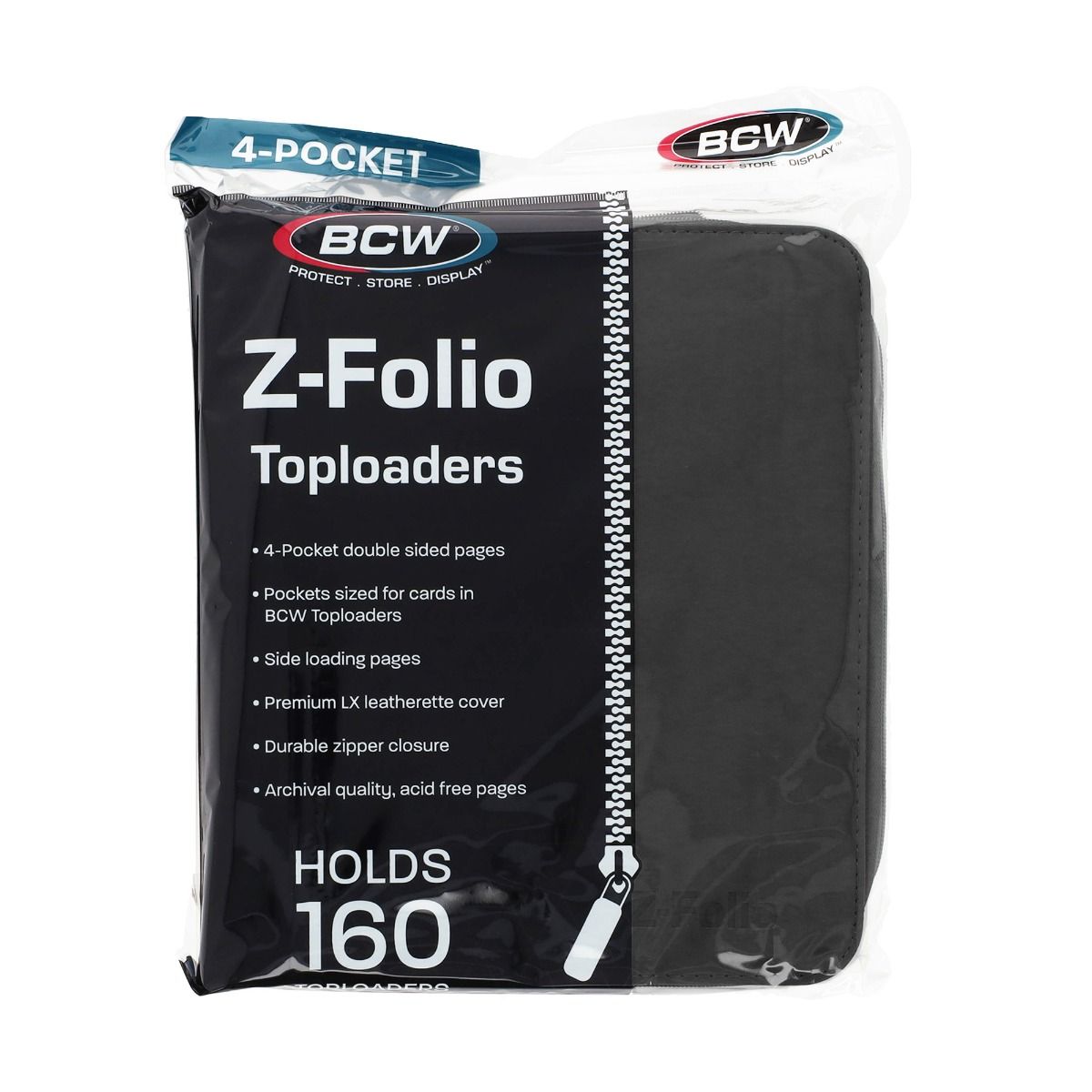 BCW - Z-Folio 4-Pocket LX Album - Toploaders - Black